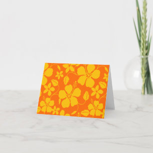 TARJETA DE AGRADECIMIENTO MEZCLA DE NARANJA HULA HAWAIANA (HIBISCO)