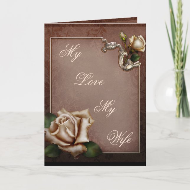 Tarjeta De Agradecimiento Mi amor mi esposa (Anverso)