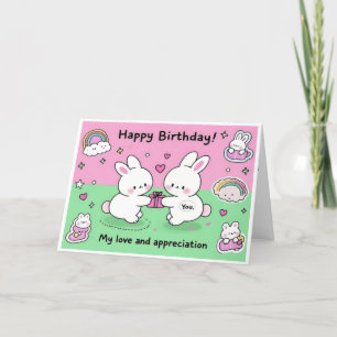 Tarjeta De Agradecimiento Mi amor y aprecio para ti en tu cumpleaños