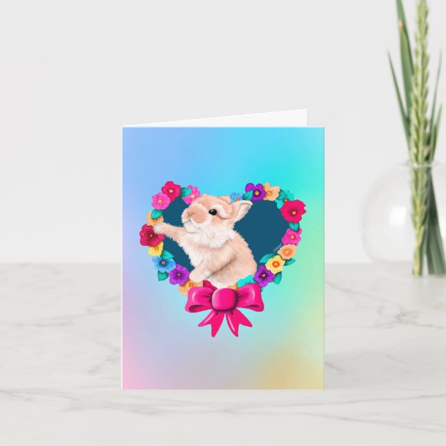 Tarjeta De Agradecimiento Mi Bunny Valentine (Anverso)