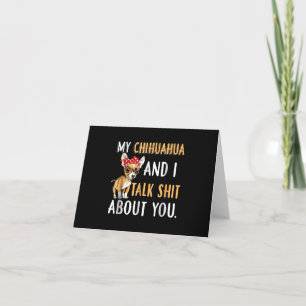Tarjeta De Agradecimiento Mi Chihuahua Y Yo Hablamos De Ti...