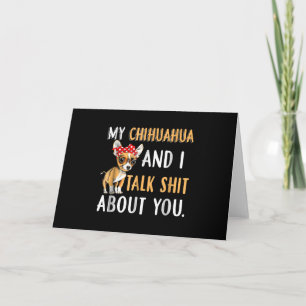 Tarjeta De Agradecimiento Mi Chihuahua Y Yo Hablamos De Ti...