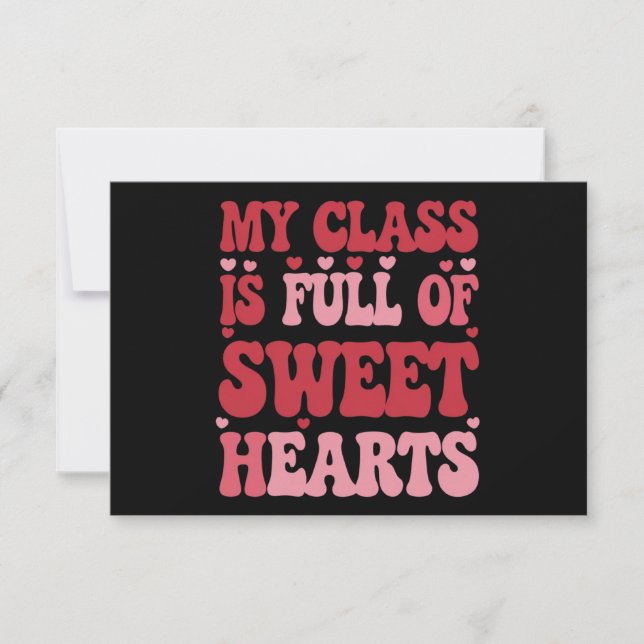 Tarjeta De Agradecimiento Mi clase está llena de El día de San Valentín novi (Anverso)