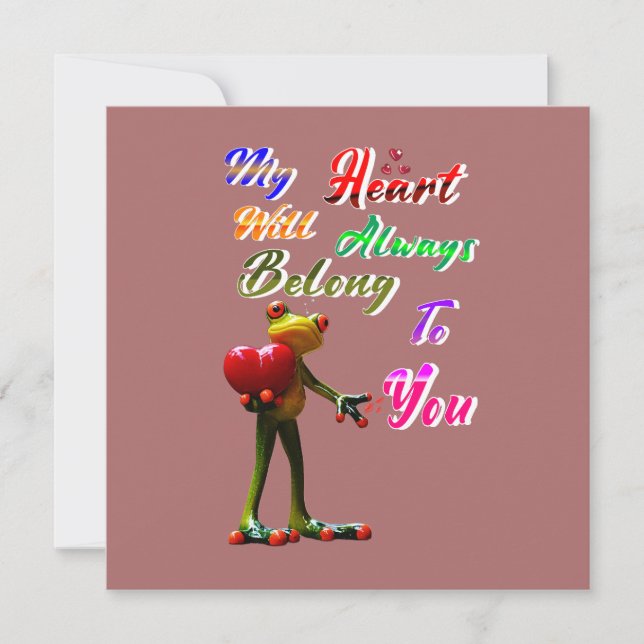 Tarjeta De Agradecimiento Mi corazón siempre te pertenecerá (Anverso)