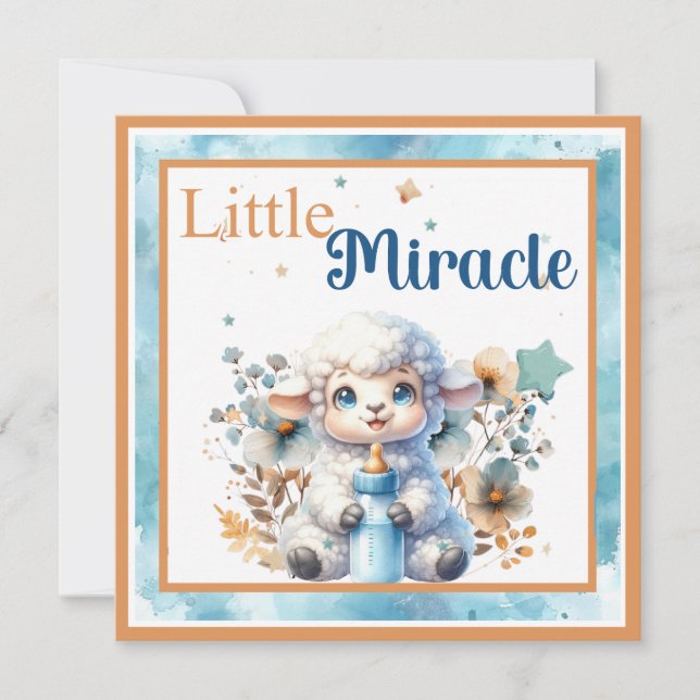 Tarjeta De Agradecimiento Mi Cordero Pequeño (Anverso)