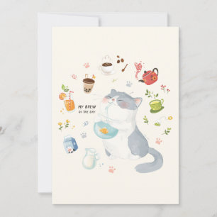 Tarjeta De Agradecimiento Mi gato se hace el día
