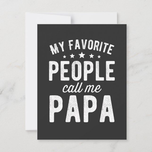 Tarjeta De Agradecimiento Mi gente favorita me llama papá (Anverso)