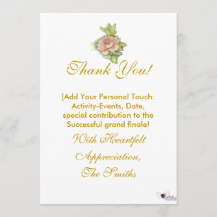 Tarjeta De Agradecimiento Mi Gratitud Especialmente Para Ti!-Personalizar