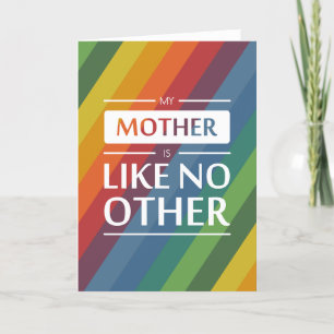 Tarjeta De Agradecimiento Mi madre no es como ningún otro