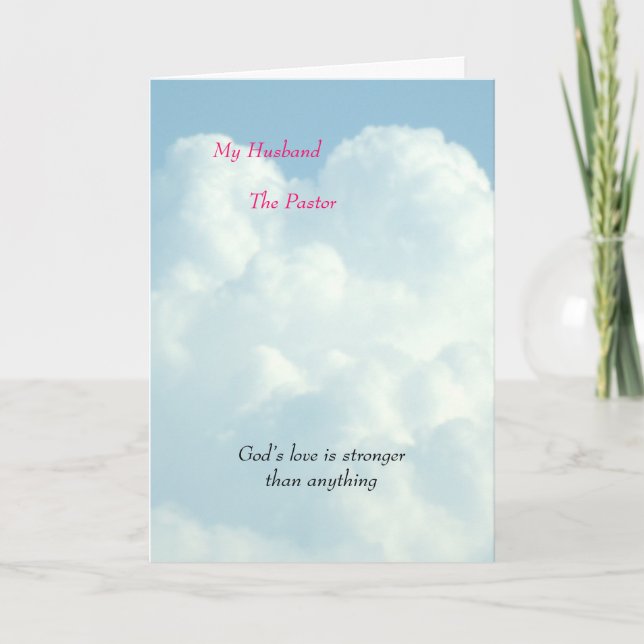Tarjeta De Agradecimiento Mi marido el pastor (Anverso)