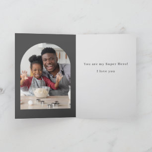 Tarjeta De Agradecimiento Mi padre, el día del padre de mi superhéroe