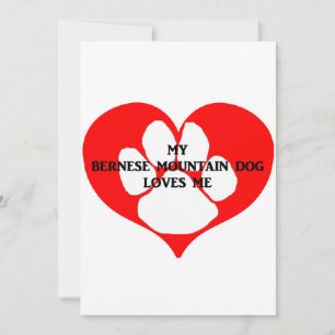 Tarjeta De Agradecimiento mi perro montañés bernés me ama
