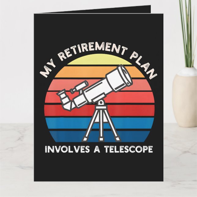 Tarjeta De Agradecimiento Mi plan de retiro implica un telescopio (Anverso)