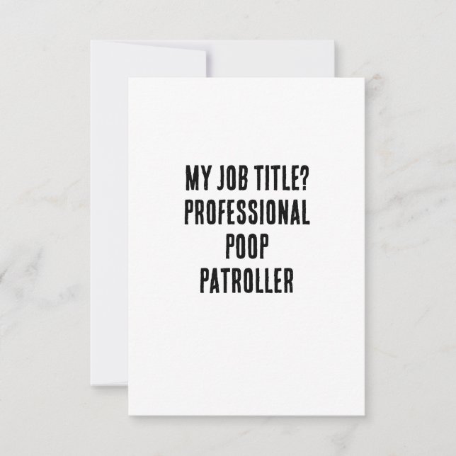 Tarjeta De Agradecimiento ¿Mi título de trabajo? Patrullador profesional de  (Anverso)