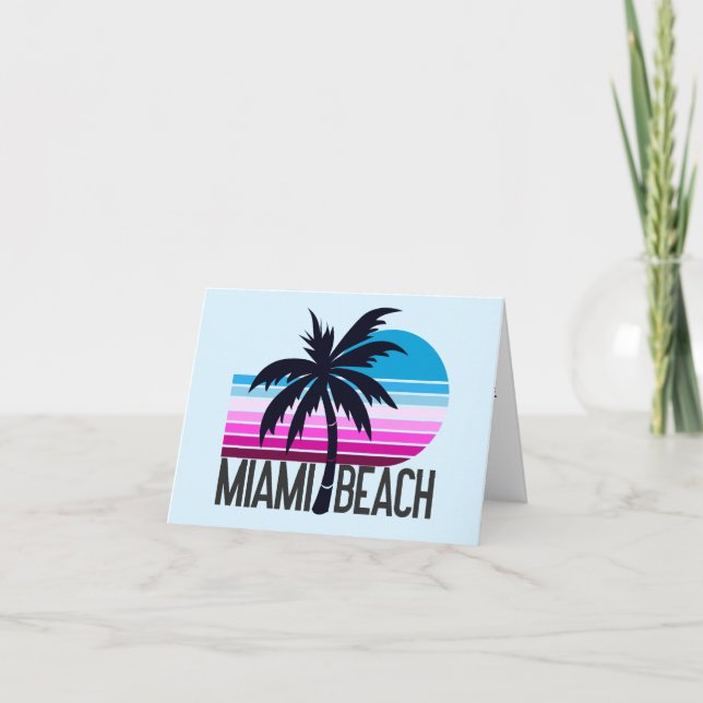 Tarjeta De Agradecimiento Miami Beach (Anverso)