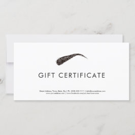 Tarjeta De Agradecimiento Microblading Simple Moderne Gift Certificate