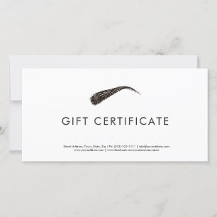 Tarjeta De Agradecimiento Microblading Simple Moderne Gift Certificate