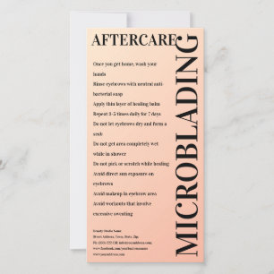 Tarjeta De Agradecimiento Microblando después del cuidado Creamy Glam