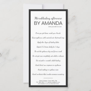 Tarjeta De Agradecimiento Microblando después del cuidado simple de la caja