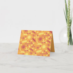Tarjeta De Agradecimiento Microorganismo Bacteria Brillante naranja Profesor