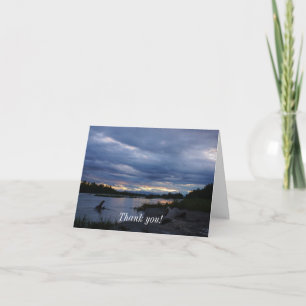 Tarjeta De Agradecimiento Midnight Alaska Sunset