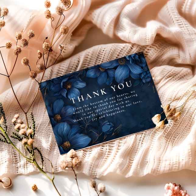 Tarjeta De Agradecimiento Midnight Copper Garden Wedding (Subido por el creador)