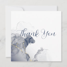 Tarjeta De Agradecimiento Midnight Ink & Gold Wedding Thank You Cards