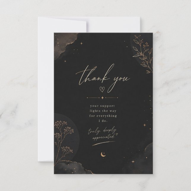 Tarjeta de agradecimiento Midnight Luxe (Anverso)