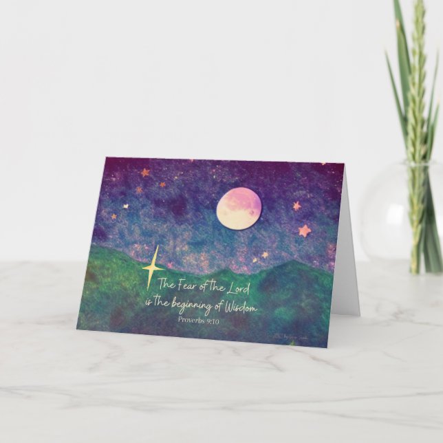 Tarjeta De Agradecimiento Miedo a la Luna Amarilla del Señor (Anverso)