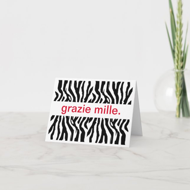 Tarjeta De Agradecimiento Mil gracias (Anverso)