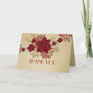 Tarjeta De Agradecimiento Milagro de Navidad de oro Gracias