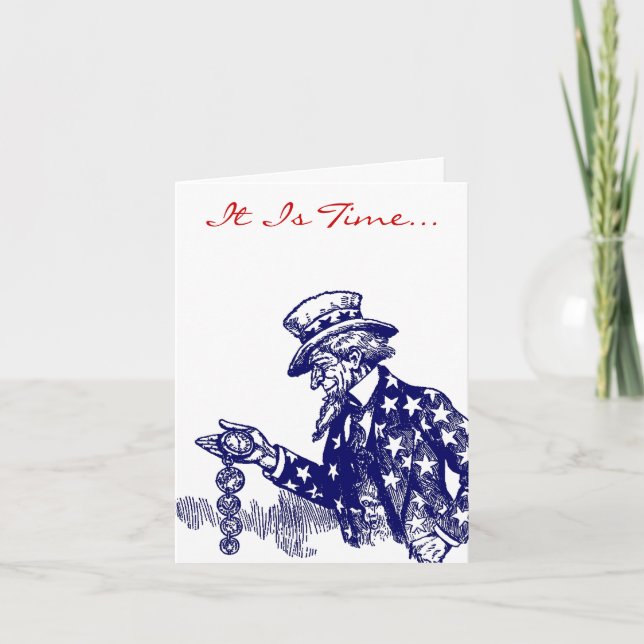 Tarjeta de agradecimiento militar Tío Sam y Pocket (Anverso)