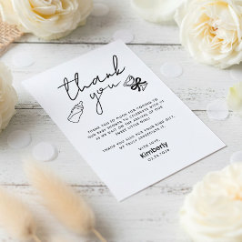 Tarjeta De Agradecimiento Milk Bottle Champagne Baby Shower Thank You