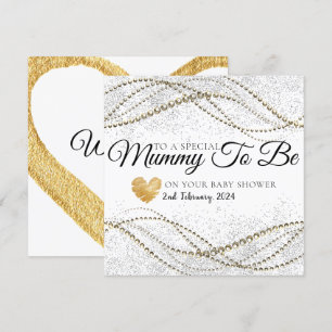 Tarjeta De Agradecimiento Mímica minimalista elegante de Baby Shower para se