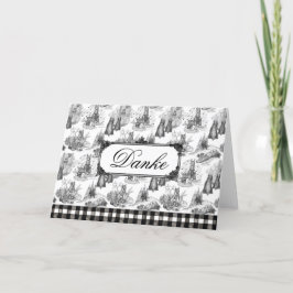 Tarjeta De Agradecimiento MINI SCHNAUZER Terrier Black Toile con personaliza