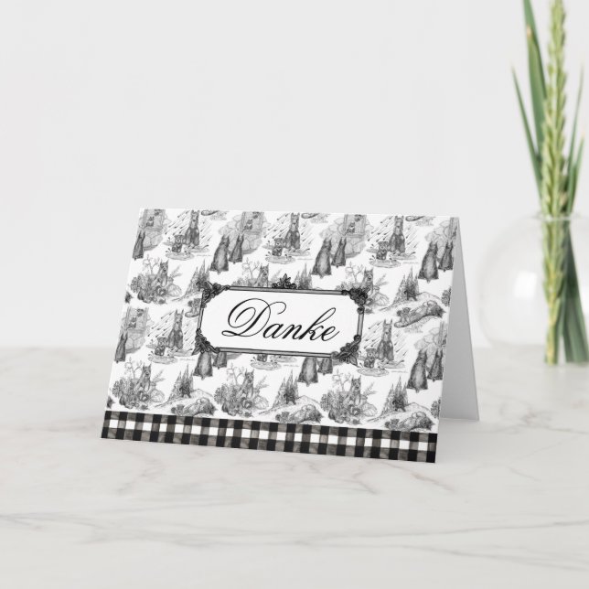 Tarjeta De Agradecimiento MINI SCHNAUZER Terrier Black Toile con personaliza (Anverso)