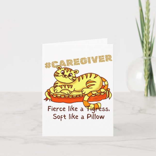 Tarjeta De Agradecimiento Mini tigres de naranja en el cuidador del Personal (Anverso)