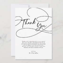 Tarjeta De Agradecimiento Miniatura moderna de escritura de moda "Gracias" B