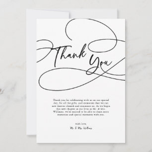Tarjeta De Agradecimiento Miniatura moderna de escritura de moda "Gracias" B