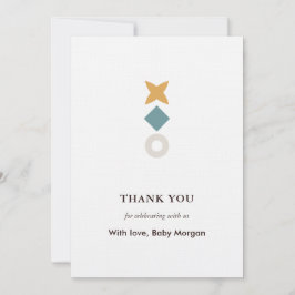 Tarjeta De Agradecimiento Minimal Bauhaus Baby Shower Thank You Card