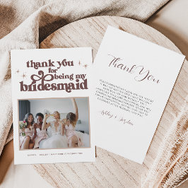 Tarjeta de agradecimiento minimal boho neutral par