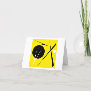 Tarjeta De Agradecimiento Minimalismo Resumen Patrón de arte Blanco amarillo