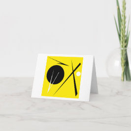Tarjeta De Agradecimiento Minimalismo Resumen Patrón de arte Blanco amarillo