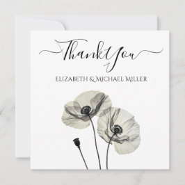 Tarjeta De Agradecimiento Minimalismo sencillo y elegante, adornos blancos y