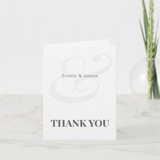 Tarjeta De Agradecimiento Minimalist Ampersand Wedding | Thank You Card