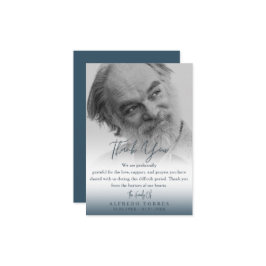 Tarjeta De Agradecimiento Minimalist Editable Color Photo Funeral Sympathy 