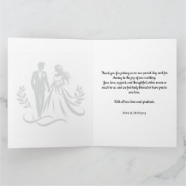 Tarjeta De Agradecimiento Minimalist Heart Wedding Thank You Card – Custom