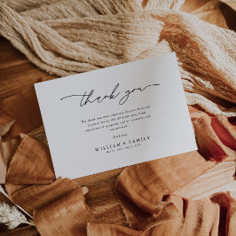 Tarjeta De Agradecimiento Minimalist Minimalist Funeral Sympathy Memorial