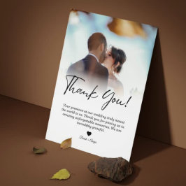 Tarjeta De Agradecimiento Minimalist Photo Collage Wedding Thank You Card