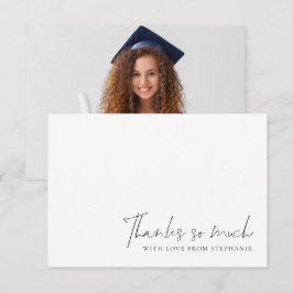 Tarjeta De Agradecimiento Minimalist Photo Graduation Thank You